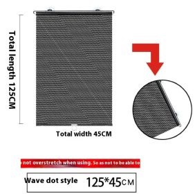 Household Window Sun Protection Punch-free Shading Balcony Shutter (Option: 45x125cm-Black dots)