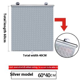 Household Window Sun Protection Punch-free Shading Balcony Shutter (Option: 40x60cm-Silver laser)